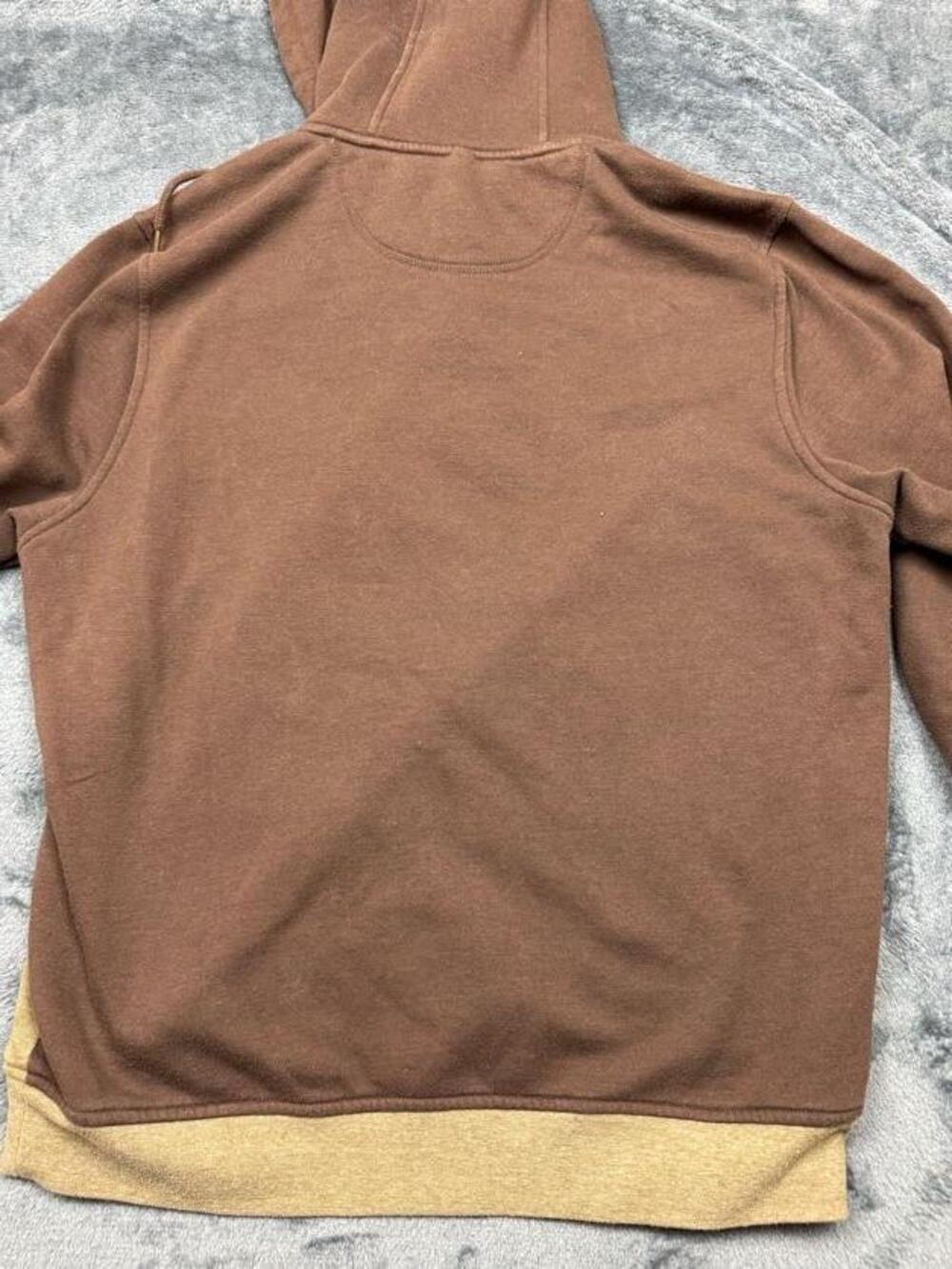 Kimes Ranch Hoodie Mens L Brown Tan Fleece Pullover Western Logo Kangaroo Pocket - Picture 2 of 7